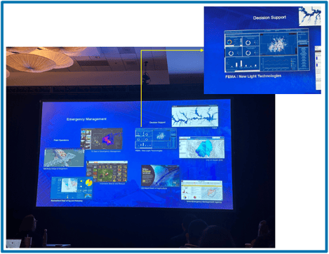 Example of NLTs work being shown at plenary session