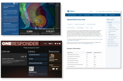 FEMA dashboards