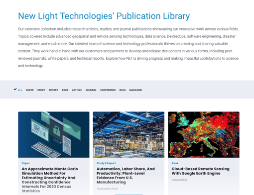 NLT's publication's library webpage