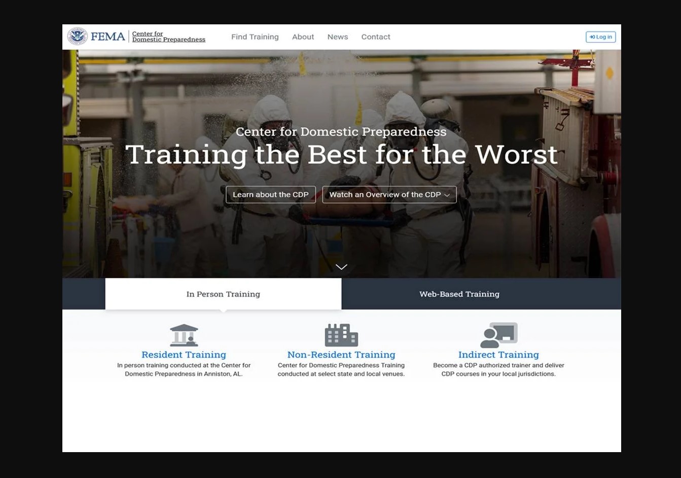 Screen capture of webpage