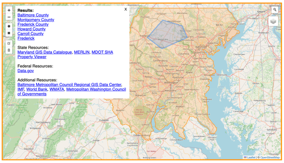 DMV GIS Data Source Map